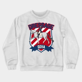 Dressage Diva Red and Blue Crewneck Sweatshirt